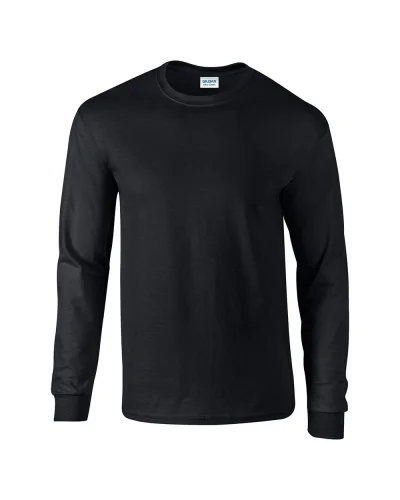 Ultra Cotton T-shirt maniche lunghe, 100% cotone, regular fit Black