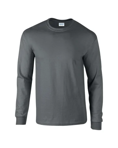Ultra Cotton T-shirt maniche lunghe, 100% cotone, regular fit Charcoal