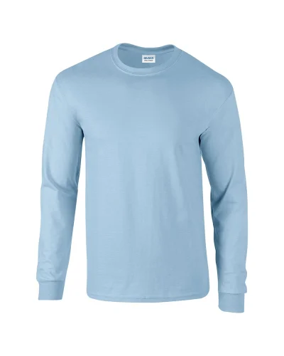 Ultra Cotton T-shirt maniche lunghe, 100% cotone, regular fit Light Blue
