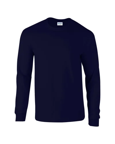 Ultra Cotton T-shirt maniche lunghe, 100% cotone, regular fit Navy