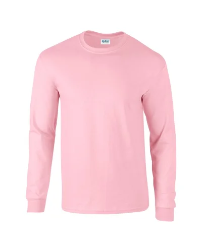 Ultra Cotton T-shirt maniche lunghe, 100% cotone, regular fit Light Pink