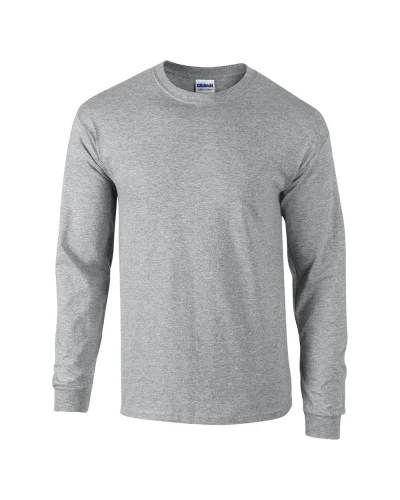 Ultra Cotton T-shirt maniche lunghe, 100% cotone, regular fit Sport Grey