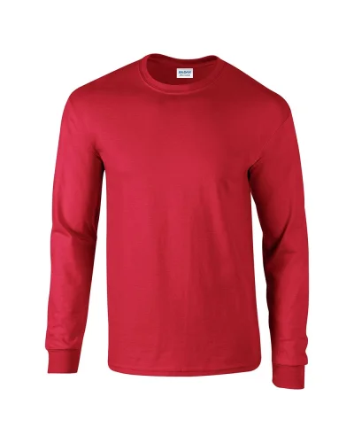 Ultra Cotton T-shirt maniche lunghe, 100% cotone, regular fit Rosso