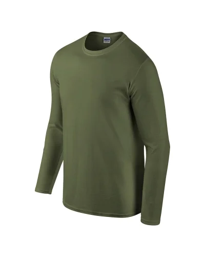 T-shirt uomo Softstyle a manica lunga 100% cotone regular fit