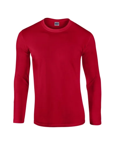 T-shirt uomo Softstyle a manica lunga 100% cotone regular fit
