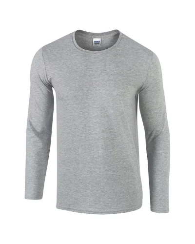 T-shirt uomo Softstyle a manica lunga 100% cotone regular fit