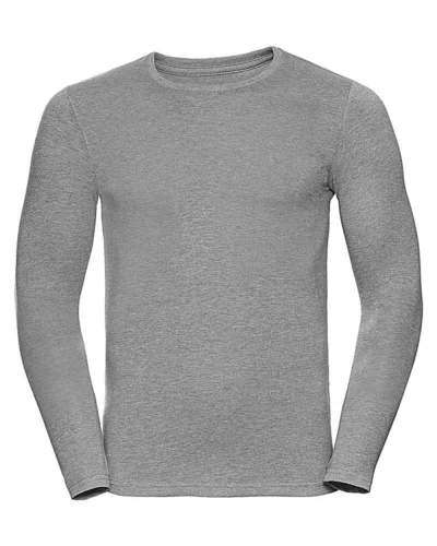 T-shirt uomo HD maniche lunghe, cotone-pol. Silver Marl