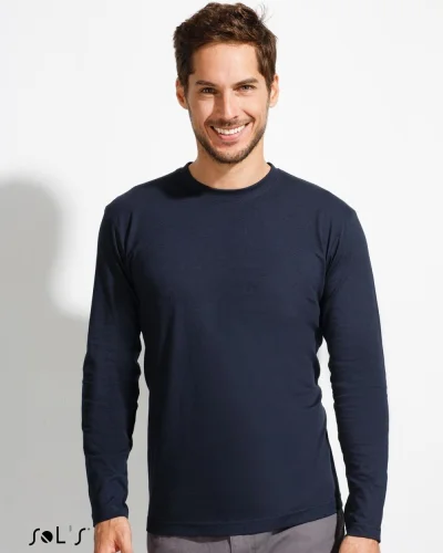 Monarch T-shirt uomo manica lunga 100% cotone regular fit