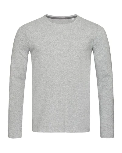 Star Clive T-shirt uomo manica lunga cotone elasticizzato Grey Heather