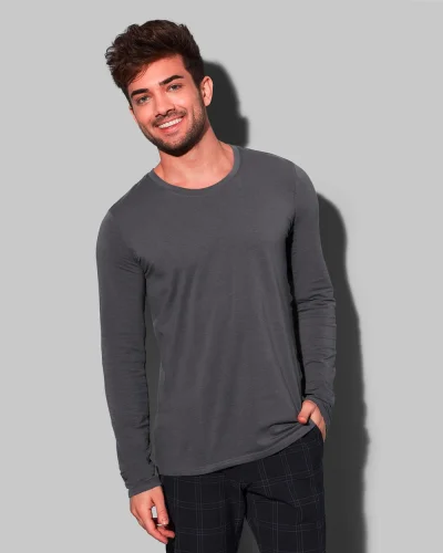 Star Clive T-shirt uomo manica lunga cotone elasticizzato