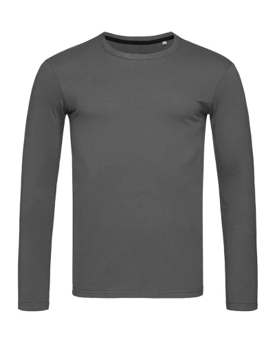 Star Clive T-shirt uomo manica lunga cotone elasticizzato Slate Grey