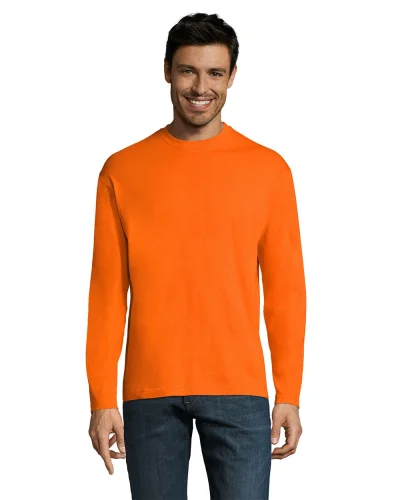 Monarch T-shirt uomo manica lunga 100% cotone regular fit Arancio