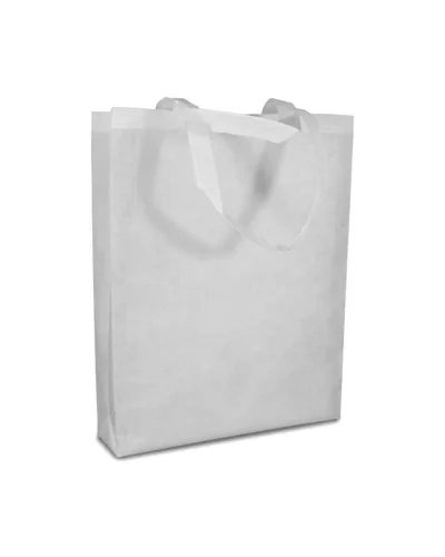 Shopper TNT termosaldata 80g manici lunghi 40x50x10cm Bianco
