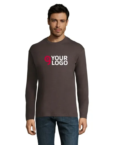 Monarch T-shirt uomo manica lunga 100% cotone regular fit