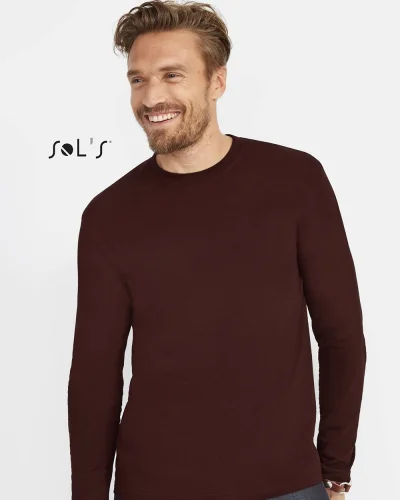 Monarch T-shirt uomo manica lunga 100% cotone regular fit