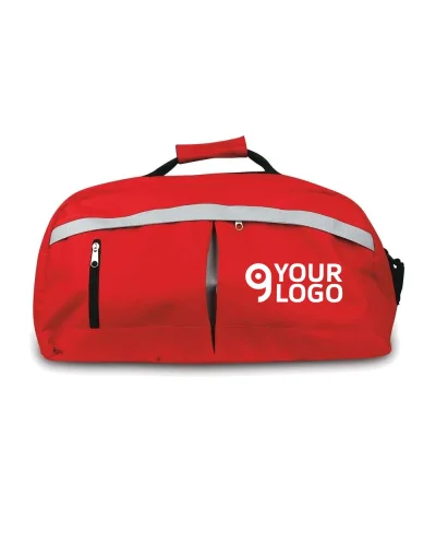 Borsa sportiva in nylon 600D con tasca frontale e tracolla