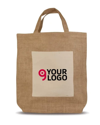 Shopper Save the Planet juta e cotone naturale con tasca