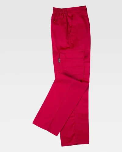 Pantaloni da lavoro multitasche, cotone-pol. 200g/m² RED