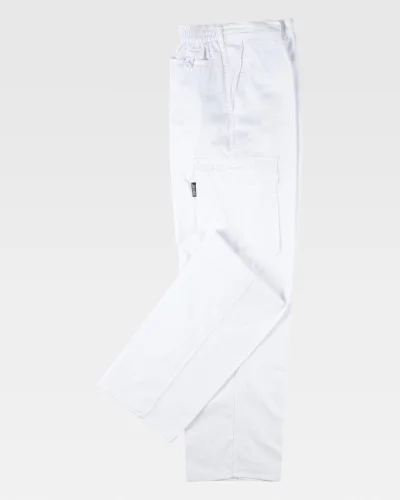 Pantaloni da lavoro multitasche, cotone-pol. 200g/m² WHITE