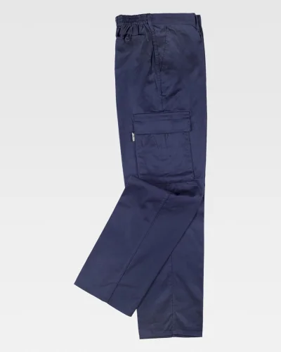 Pantaloni da lavoro multitasche, cotone-pol. 200g/m² NAVY
