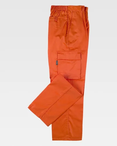 Pantaloni da lavoro multitasche, cotone-pol. 200g/m² ORANGE