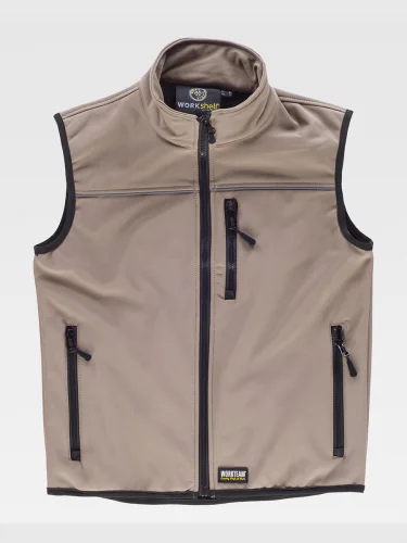 Gilet Workshell Antivento Riflettente, Taglie 3XL