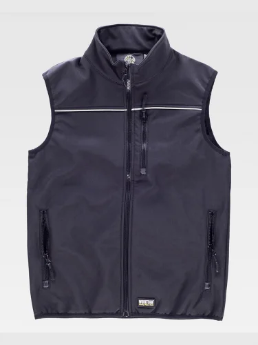 Gilet Workshell Antivento Riflettente, Taglie 3XL