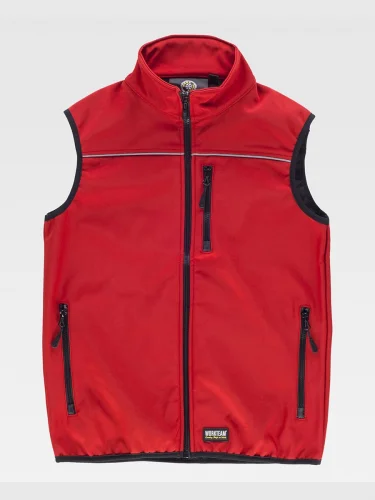Gilet Workshell Antivento Riflettente, Taglie 3XL