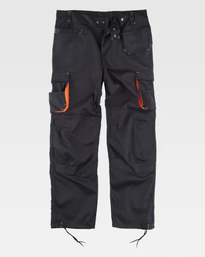 Pantalone da lavoro multitasche rinforzato rifrangente