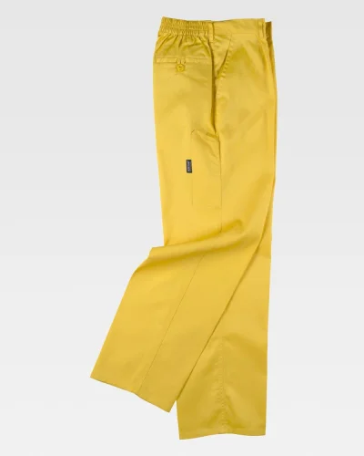 Pantalone da lavoro industriale, elastico e multitasche YELLOW
