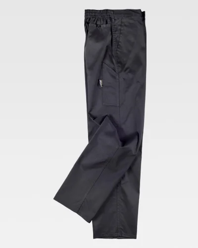 Pantalone da lavoro industriale, elastico e multitasche BLACK