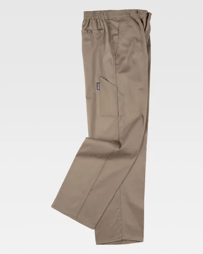 Pantalone da lavoro industriale, elastico e multitasche BEIGE