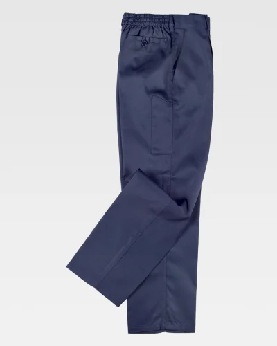 Pantalone da lavoro industriale, elastico e multitasche NAVY