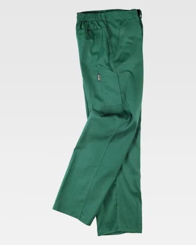 Pantalone da lavoro industriale, elastico e multitasche GREEN