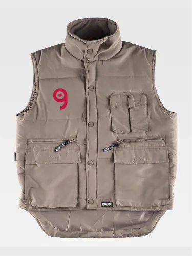 Gilet imbottito multitasche 100% poliestere