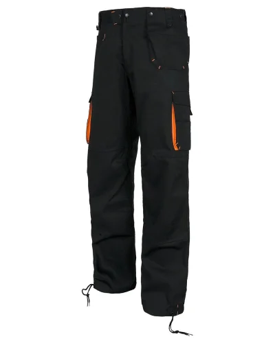 Pantalone da lavoro multitasche rinforzato rifrangente BLACK
