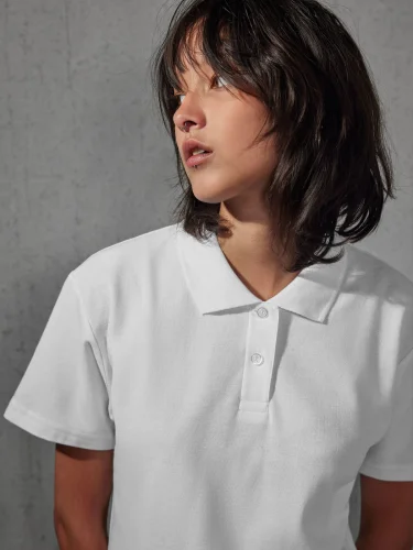 Polo donna B&C Collection cotone piqué manica corta regular fit