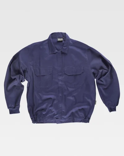 Giacca da lavoro 100% cotone con zip robusta NAVY