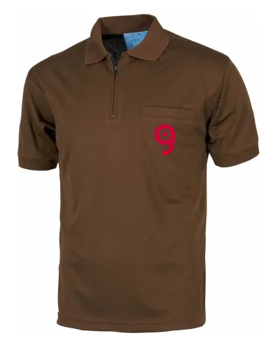 WORKDRY Polo mezza zip uomo, manica corta