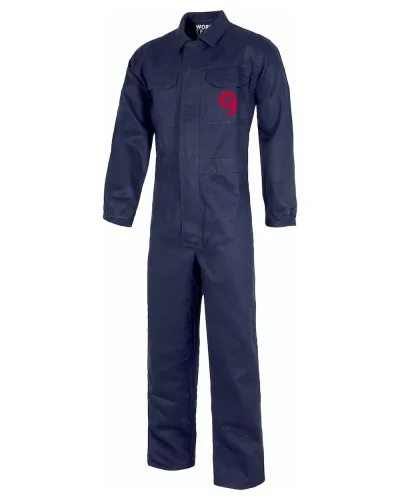Tuta da lavoro, 100% cotone, zip metallo, polsi elastici