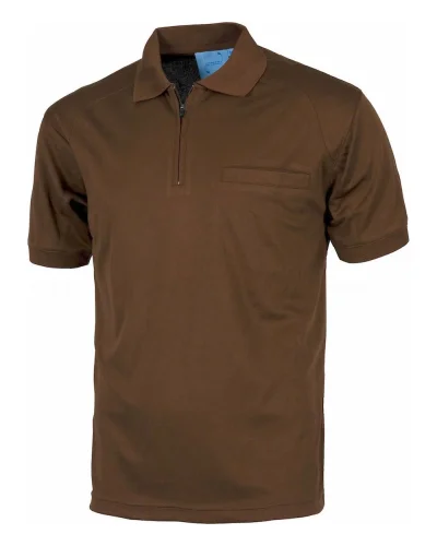 WORKDRY Polo mezza zip uomo, manica corta