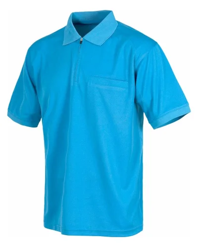 WORKDRY Polo mezza zip uomo, manica corta