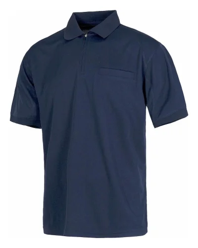 WORKDRY Polo mezza zip uomo, manica corta NAVY