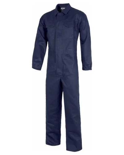 Tuta da lavoro, 100% cotone, zip metallo, polsi elastici