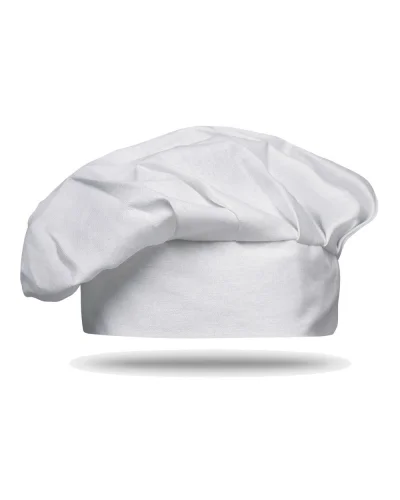 CHEF Cappello da cuoco in cotone 130gr con velcro Bianco