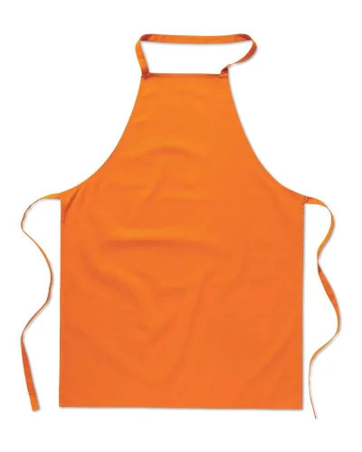 KITAB Grembiule da cucina cotone naturale OEKO-TEX Arancio