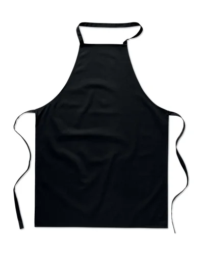 KITAB Grembiule da cucina cotone naturale OEKO-TEX Nero