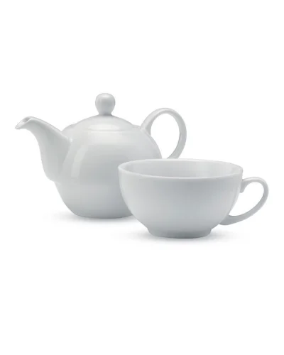 Set da tè in ceramica TEA TIME: teiera 400ml e tazza eleganti