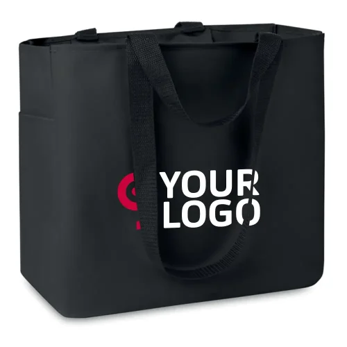 CAMDEN Shopper Poliestere 600D con doppia tasca, 33x16,5x30cm