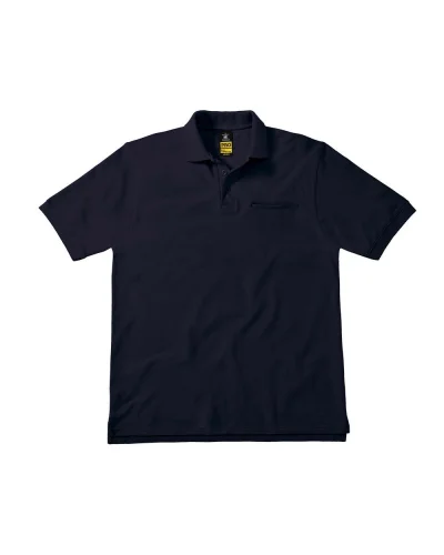 Energy Pro Polo uomo cotone 100%, regular fit, con taschino Navy